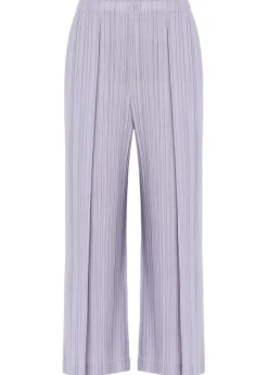 Pleated wide-leg woven trousers