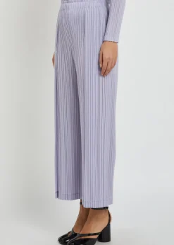 Pleated wide-leg woven trousers