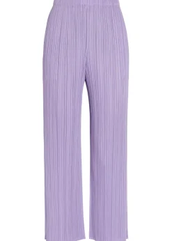 Pleated wide-leg woven trousers