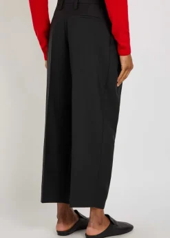 Pleated wool trousers