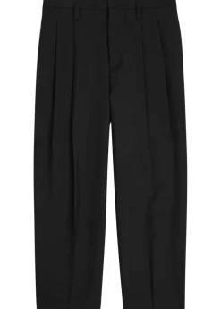 Pleated wool trousers
