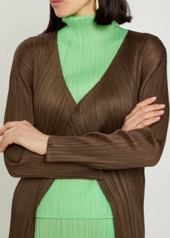 Pleated woven coat