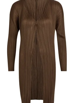 Pleated woven coat