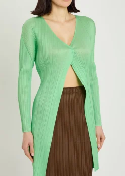 Pleated woven coat