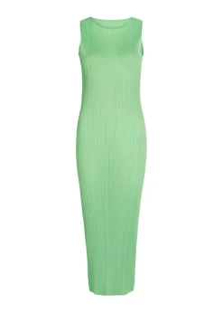 Pleated woven midi dress