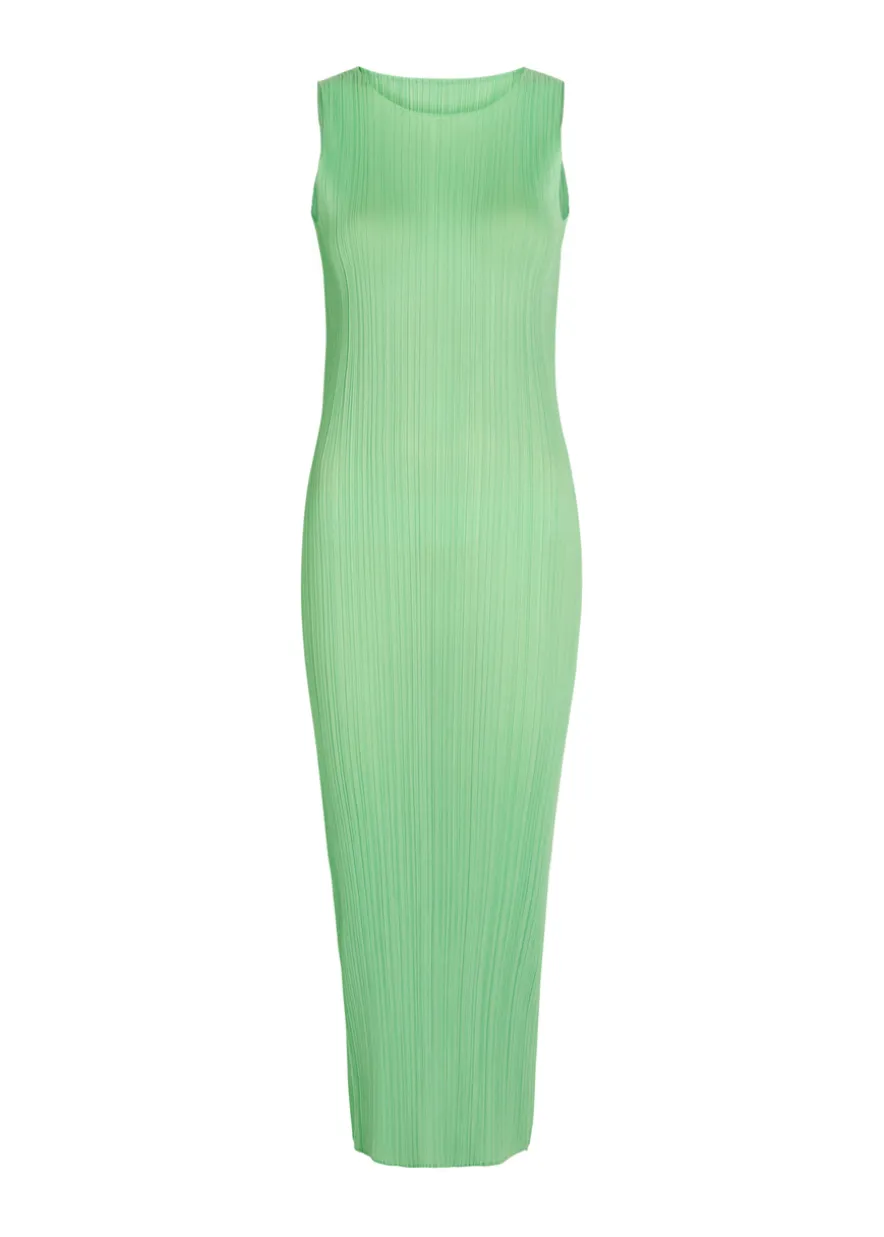 Pleated woven midi dress