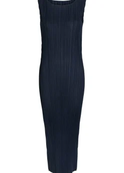 Pleated woven midi dress