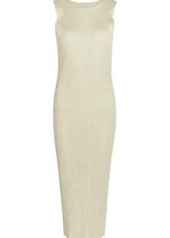 Pleated woven midi dress