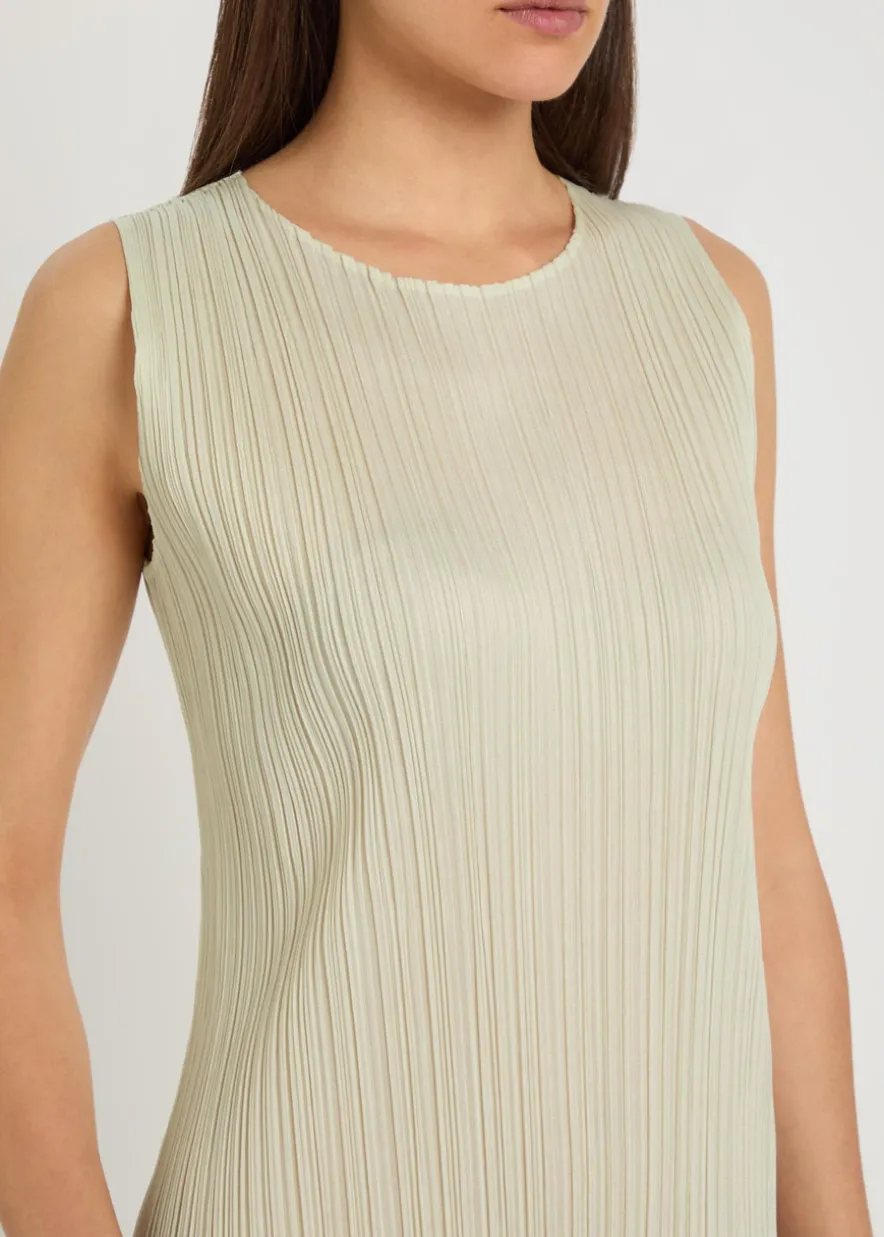 Pleated woven midi dress
