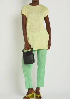 Pleated woven mini dress