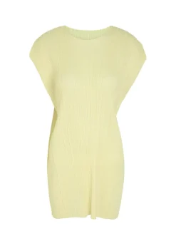 Pleated woven mini dress