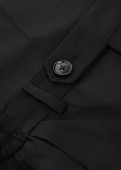 Pleated woven suit trousers