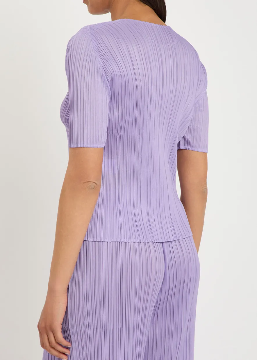 Pleated woven top