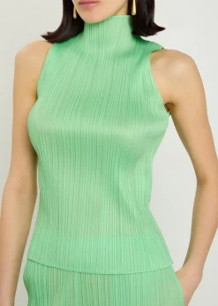 Pleated woven top