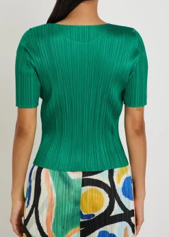 Pleated woven top