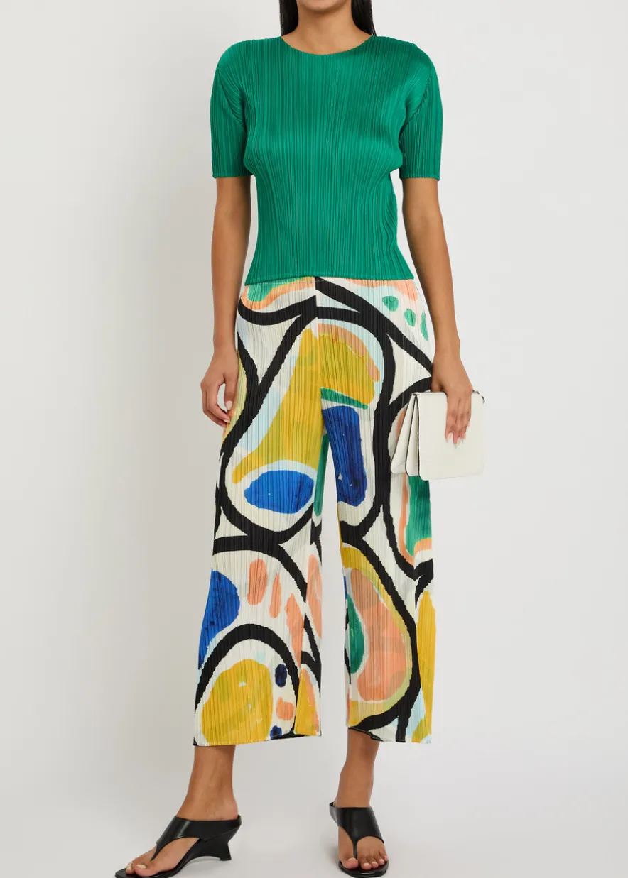 Pleated woven top