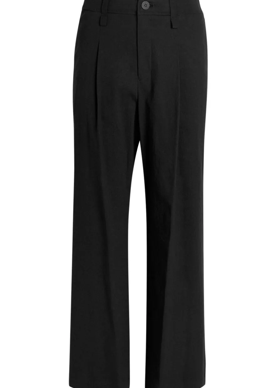 Pleated woven trousers