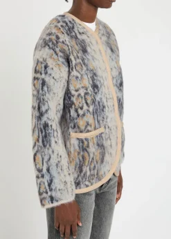Plumes De Python jacquard brushed-knit jacket
