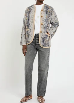 Plumes De Python jacquard brushed-knit jacket