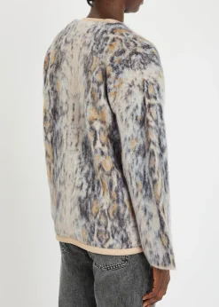 Plumes De Python jacquard brushed-knit jacket