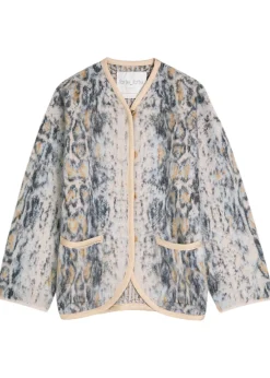 Plumes De Python jacquard brushed-knit jacket
