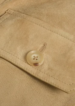 Pocket suede overshirt