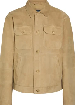 Pocket suede overshirt