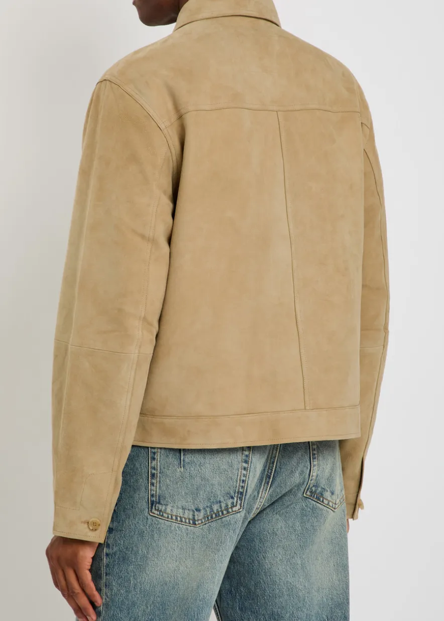 Pocket suede overshirt