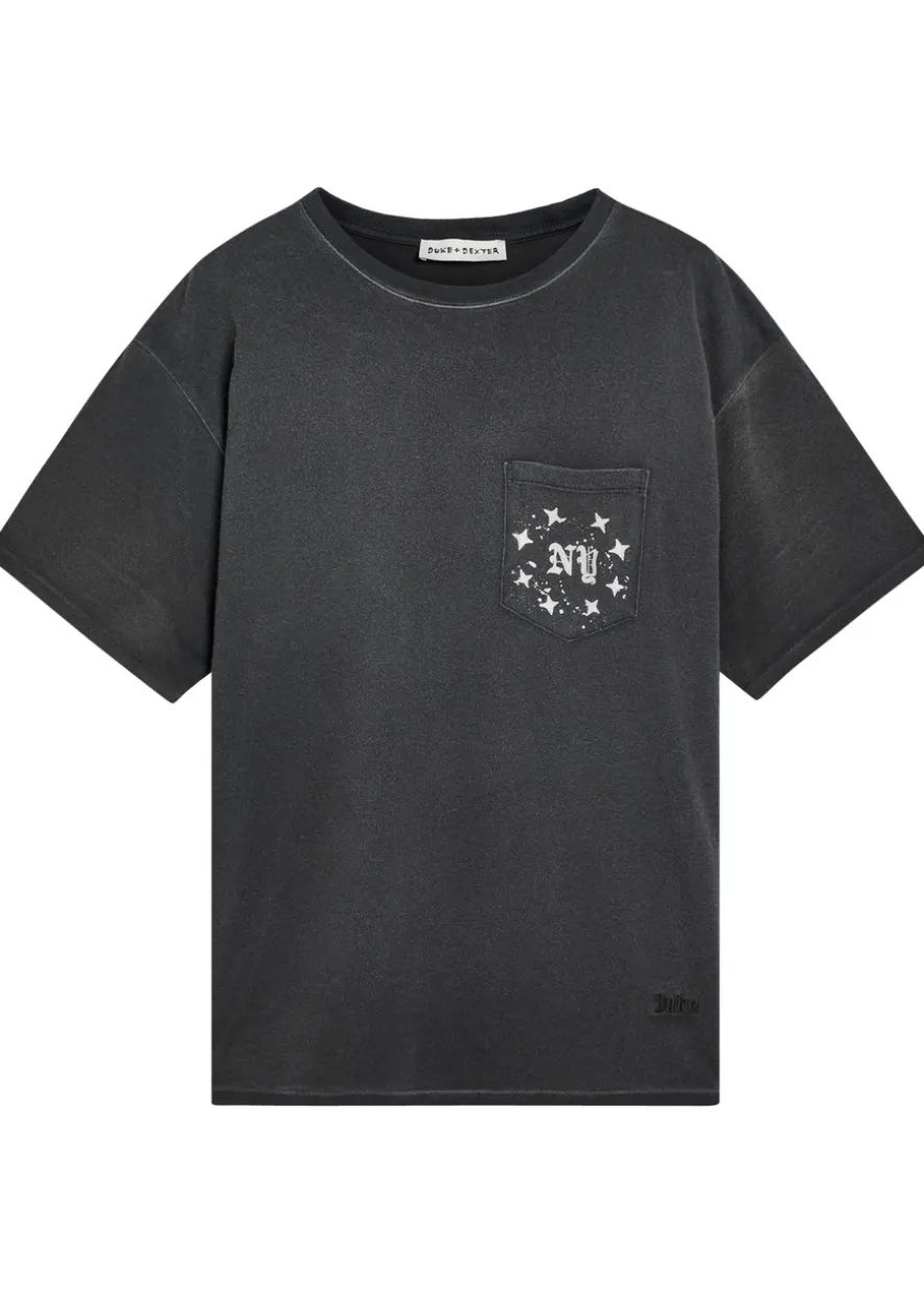 Pocket Washed printed cotton T-shirt