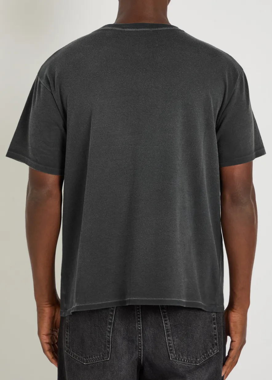 Pocket Washed printed cotton T-shirt
