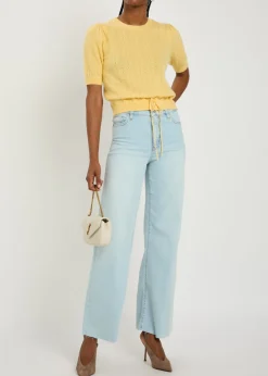 Pointelle cashmere top