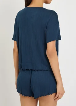 Pointelle-knit T-shirt