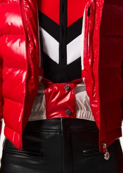 Polar puffer ski jacket