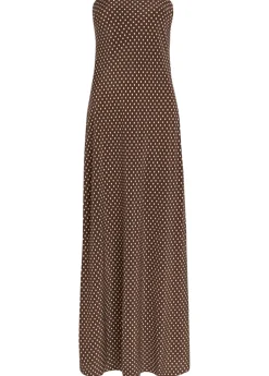 Polka dot silk midi dress