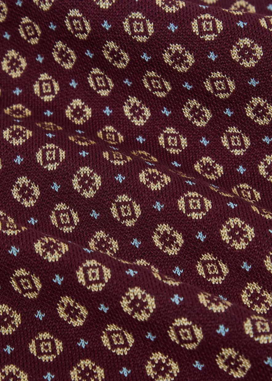 Polo Maille Jacquard Cravate patterned cotton-blend polo shirt