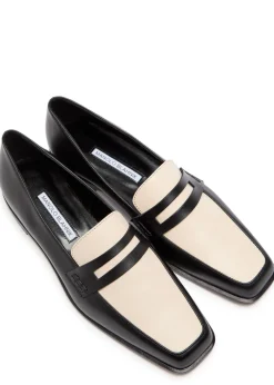Polonoff two-tone leather loafers