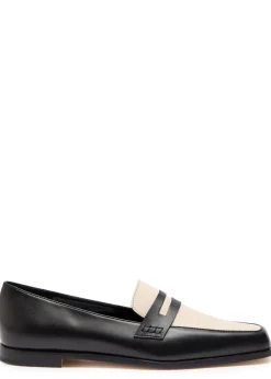 Polonoff two-tone leather loafers