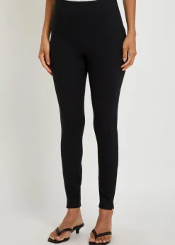 Ponte zip-cuff stretch-jersey leggings
