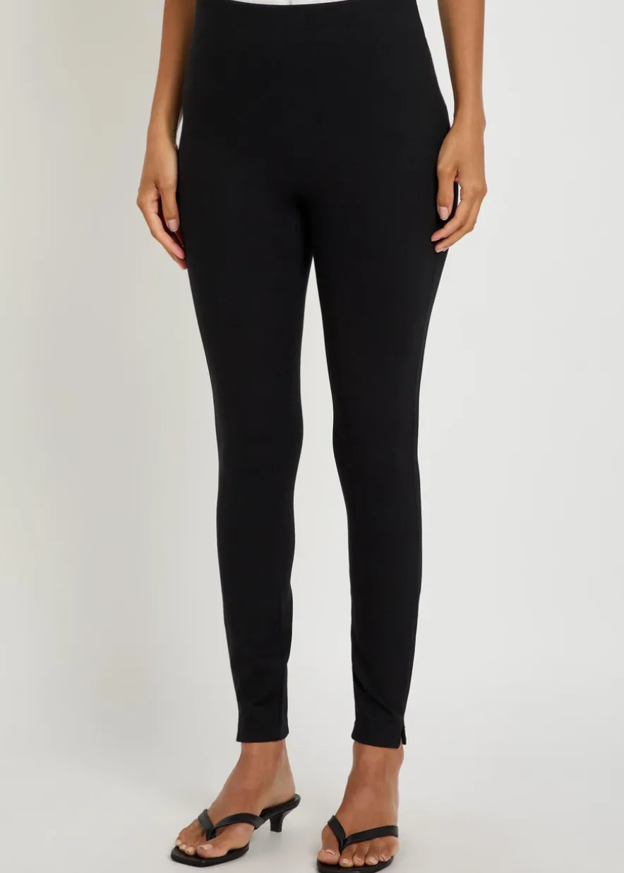 Ponte zip-cuff stretch-jersey leggings
