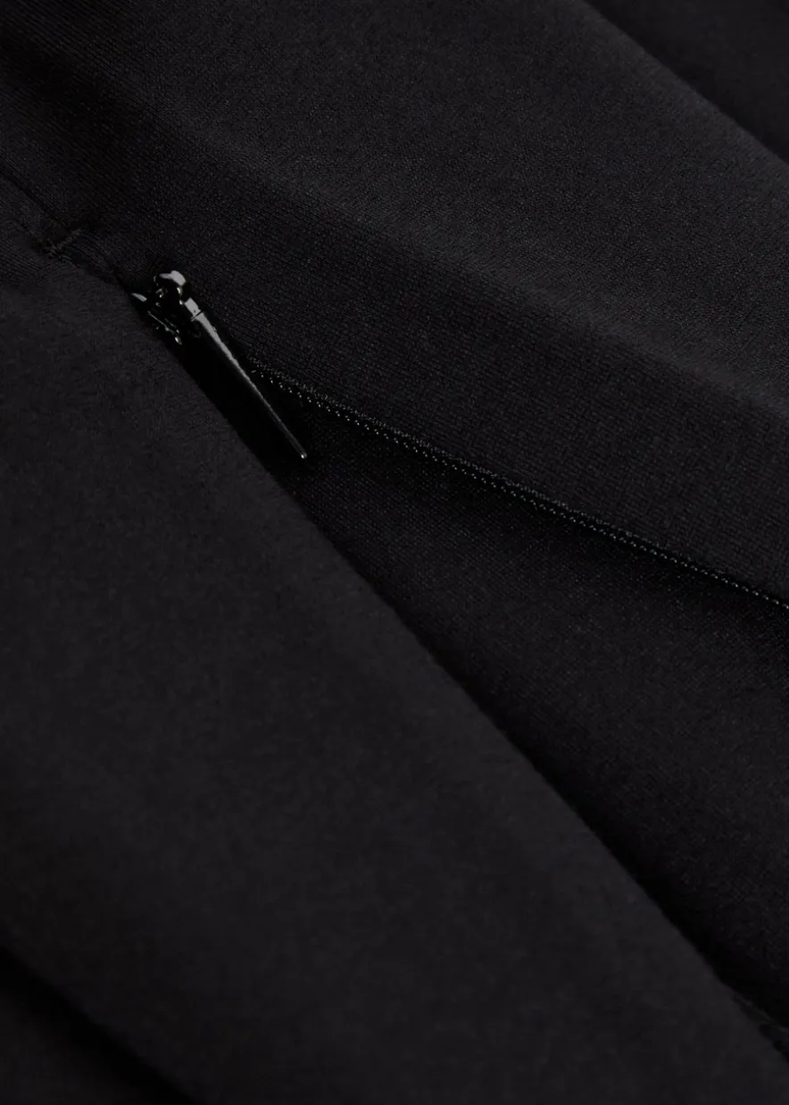 Ponte zip-cuff stretch-jersey leggings