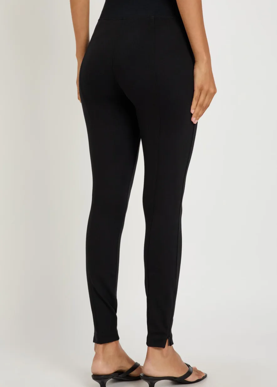 Ponte zip-cuff stretch-jersey leggings