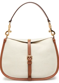 Pony canvas and leather cross-body bag