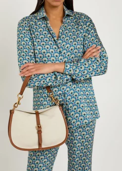 Pony canvas and leather cross-body bag