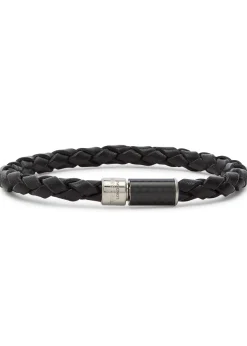 Pop braided leather bracelet