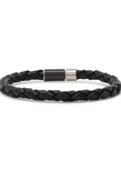 Pop braided leather bracelet