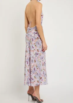 Poppy floral-print silk midi dress