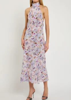 Poppy floral-print silk midi dress