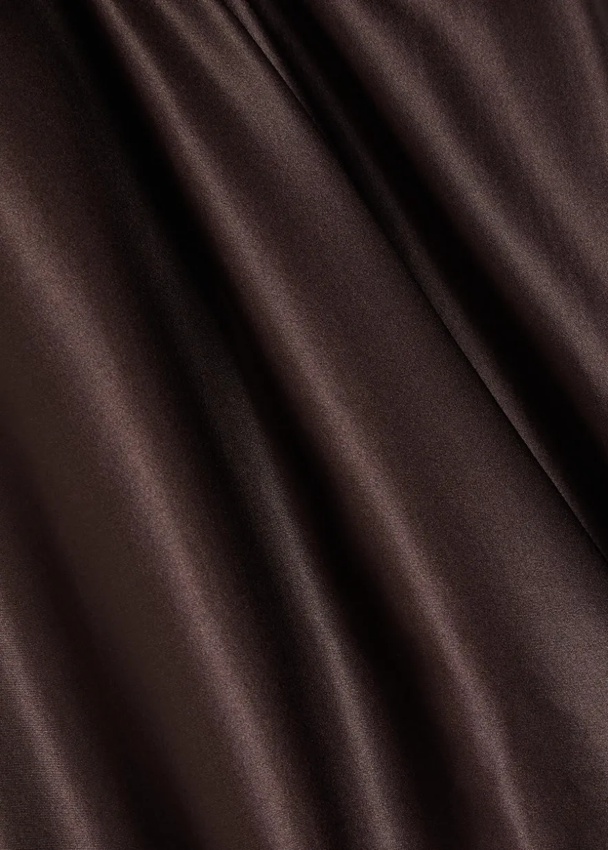 Portia asymmetric stretch-silk midi dress