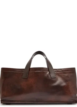Port leather tote