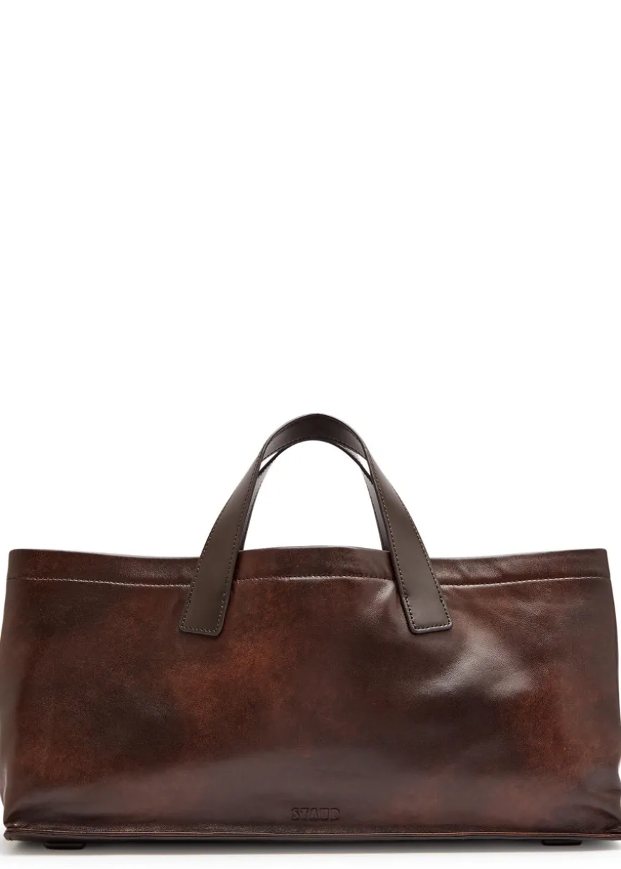Port leather tote